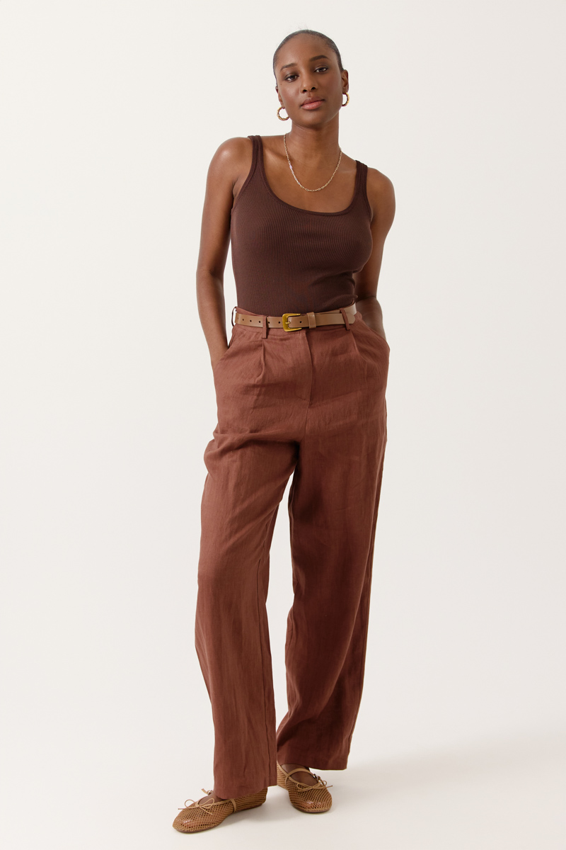 TOP CLEZIANE COLOR MARRÓN 1